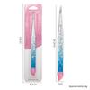 Multifunctional Double-Ended Nail Tool: Tweezers & Silicone Pressing Stick for Nail Art