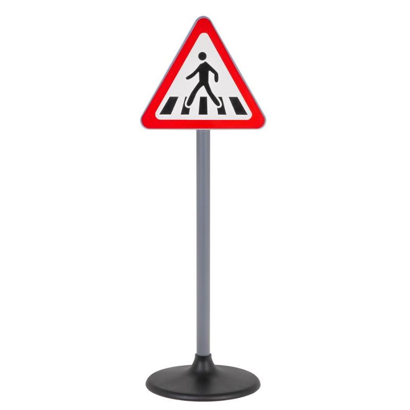 Conjunto de Placas de Trânsito de Chão 70cm para Aprendizagem e Brincadeira para Crianças Grande 5 Peças