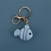 Creative Marine Animals Series Knitting Keychain Cute Sea lion Doll Crochet Keychain Handmake Knit Sea Seal Keyrings Wholesale