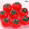 5PCS 3D Lifelike Fruit Miniature Resin Beads Fadeless Color for DIY Bracelet Necklace Jewelry Making Family Craft Activities