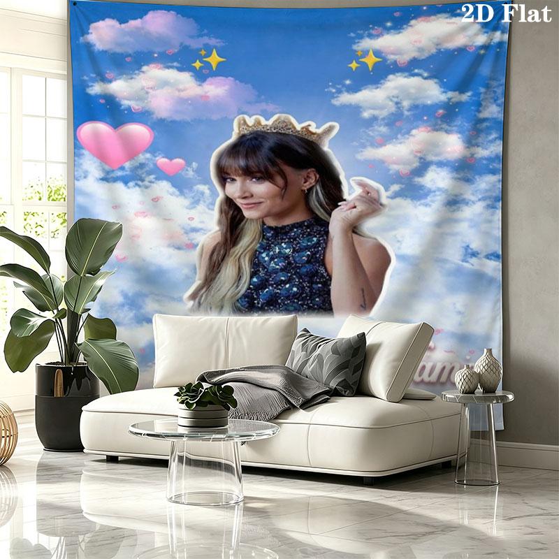 Aitana Name Wandteppich Ästhetischer Wandbehang Bedruckter Stoffdecke Dekorative Wandteppiche für Schlafzimmer Wohnzimmer Heimdekoration