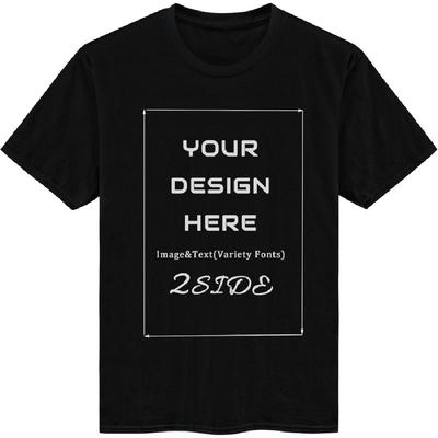 Individuelle T-Shirts für Herren Damen Personalisierte T-Shirts Gestalten Sie Ihre eigenen Bedruckte T-Shirts Vorderseite_Rückseite T-Shirts Baumwoll-T-Shirts