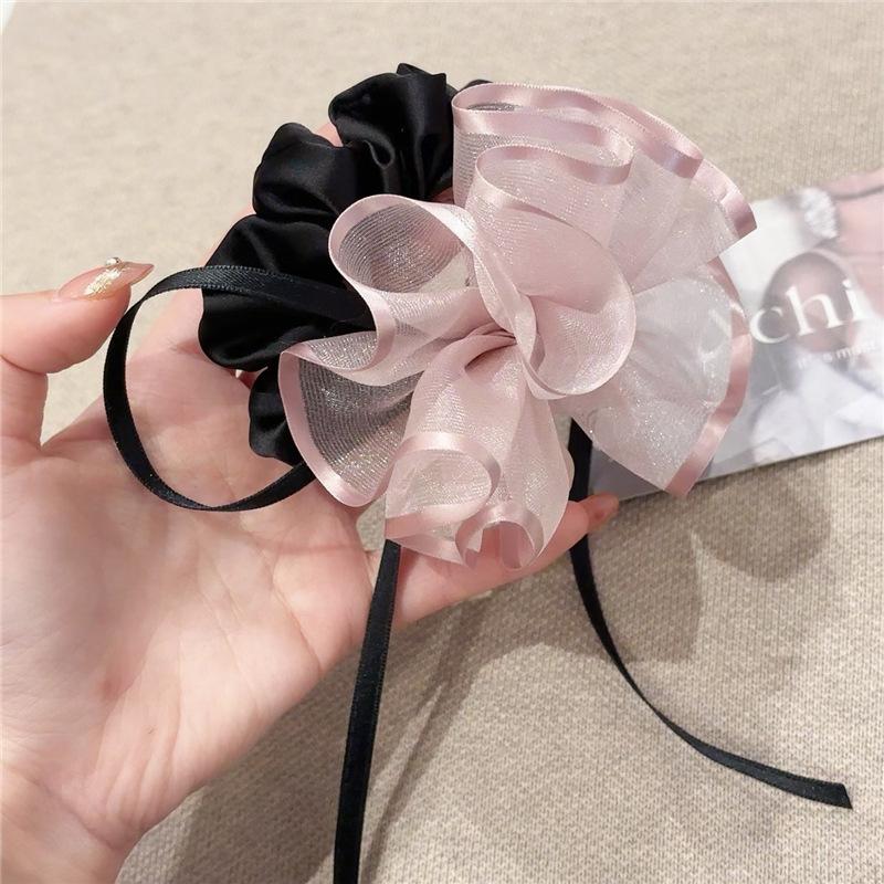 

Корейская простая сетчатая повязка для волос, милый бант, лента, резинка для волос, милая балетная повязка на голову, головной убор, аксессуары для волос для женщин, девушек