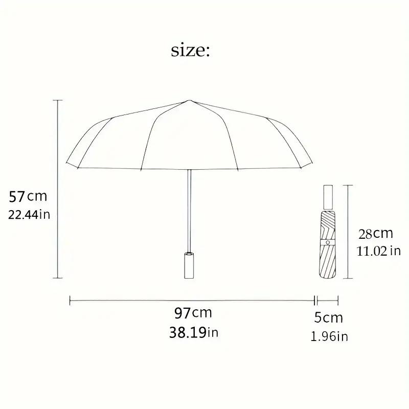 Gothic Black Cat & Floral Automatic Umbrella - 8-Rib Durable Fabric, Self-Opening Portable Travel Umbrella with Sturdy Frame D