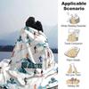 Skiing Adventure On Snowy Peaks With Skiers Multipurpose Personalized Text Comfortable Versatile For Sofa Couch Office Bed Picnics Ideal For All