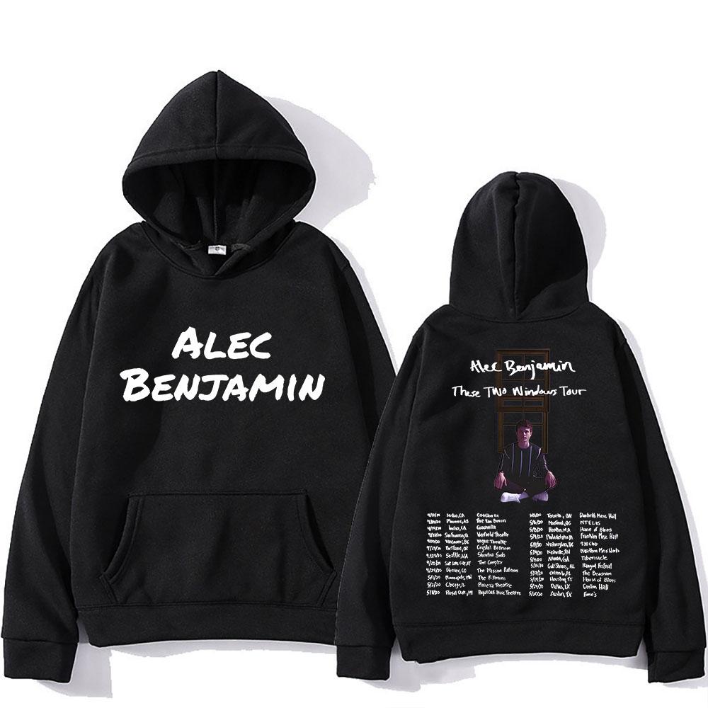 Alec Benjamin Hoodie for Autumn/Winter Gothic Fleece Sweatshirt Graphic Printing Grunge Hooded Clothing Moletom Retro Pullovers