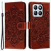 For Honor X8b 4G Case PU Leather Mandala Imprinted Design Wallet Phone Cover