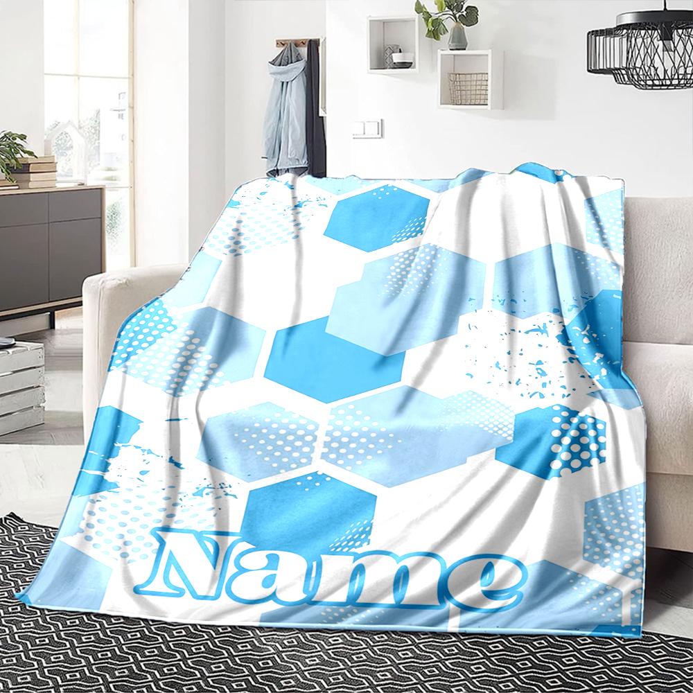 Custom Name Minecraft Adventure Quest Blanket for Couch & Bed, Plush Cozy Fuzzy Blanket Super Soft & Warm Blankets for Fall and Winter. 0908442