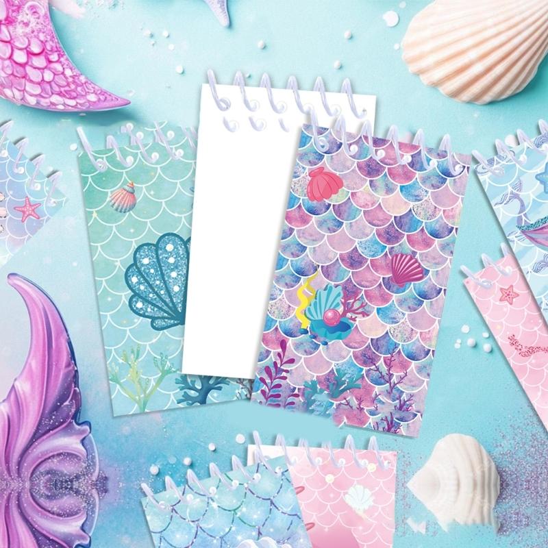 8 Pcs Spirals Notepads Pocket Notebooks Cartoon Notebooks Small Notebooks School Reward Gift Birthday Party Supplies