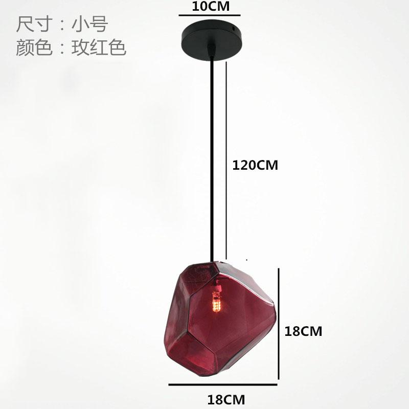 Simple Stone Glass Pendant Light Colorful Indoorp The Restaurant Dining Room Bar Cafe Shop Lighting Fixture