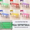 Children's Rectangular Plastic Learning Table & Chair Set with Building Block Surface