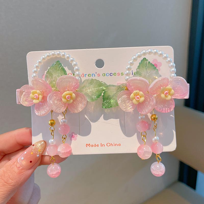 Chinese Style Hanfu Hairpin Set for Girls - Includes Hair Clips, Swaying Tassels, and Butterfly Accessories
