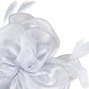 Tea Party Fascinator Hat for Party Wedding Women Feather Organza Fascinator Hair Pin Hat Big Flower Church Cap Headdress