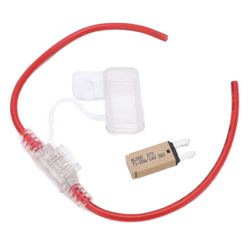 Držák pojistky pro nákladní vozidla Ochrana proti přehřátí Vodotěsný držák pojistkového vodiče 12AWG TPE+ PVC Délka 31,5 cm/ 12,4 palce pro