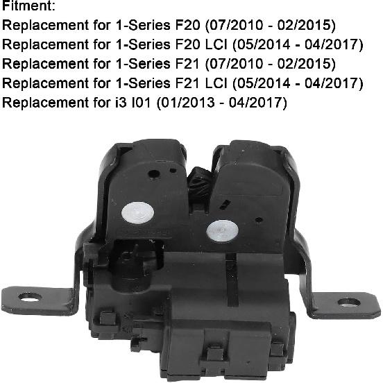 Trunk Lock Actuator, OE Number 51247248075 Durable Material Tailgate Lock, Replacement for 1 Series F20 F21 (Black)