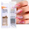 5 Pcs/Set Nail Art Pen 2 In 1 Double Ends Dotting Drawing Painting UV Gel Liner Polish Brush Set Nail Art Dotting Tools