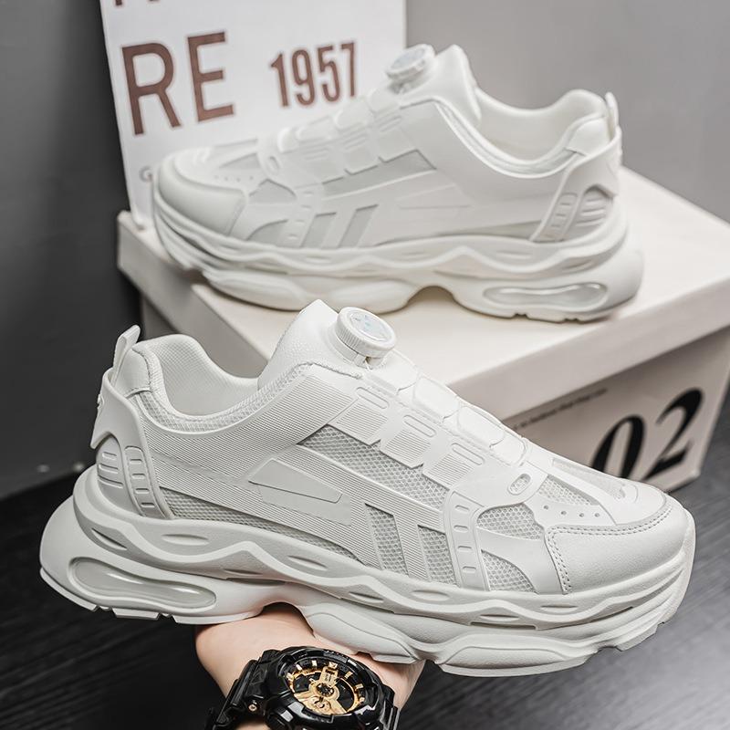 Spring Men's Shoes New Breathable Little White Shoes Men's Trendy Versatile Platform Sports Shoes Casual Dad Shoes