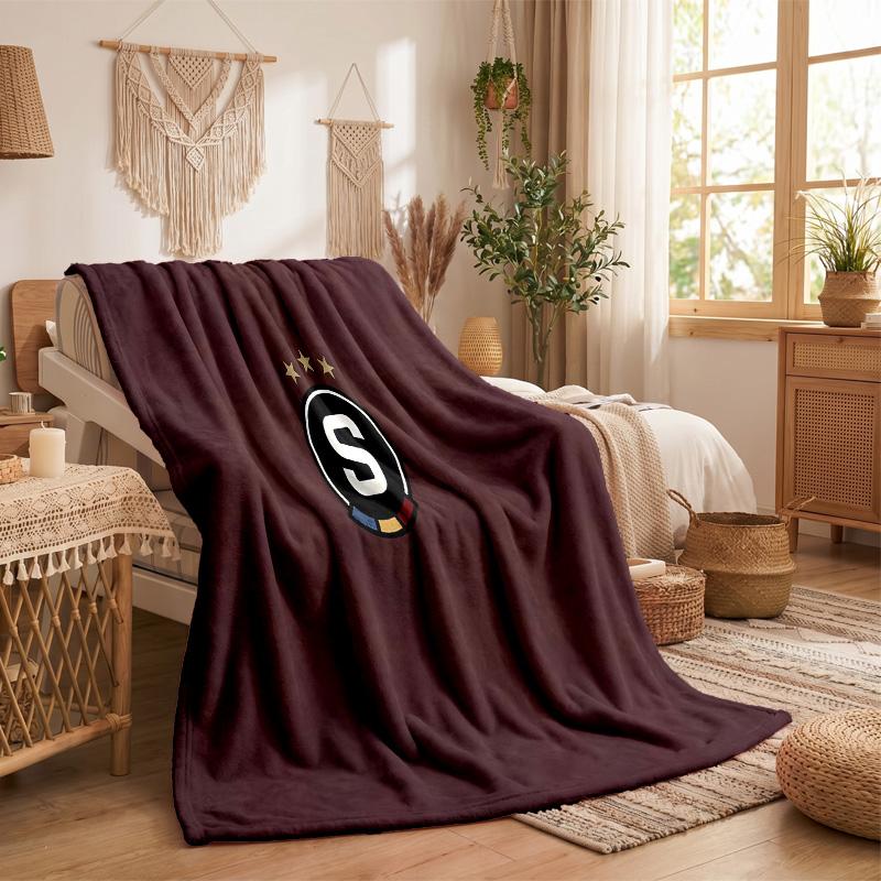 Sparta Prague Print Flannel Blanket Soft Warm Sofa Bed Throw Blanket For Home Office Bedroom