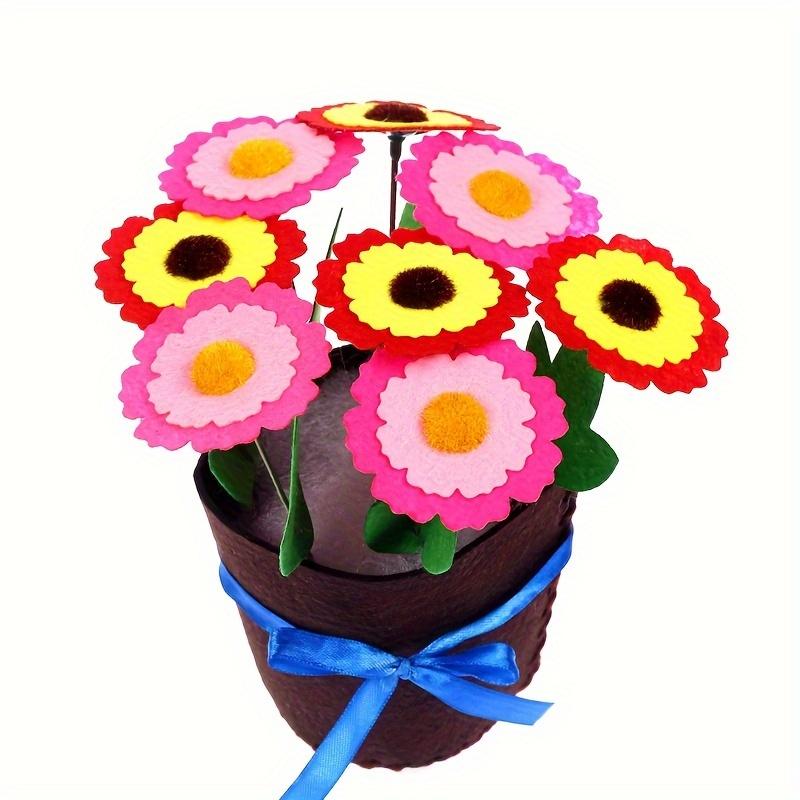 DIY Flower Pot Potted for Children Crafts Kids Educational Gifts Ornaments Bonsai Flowers Making Kit Sold By Set