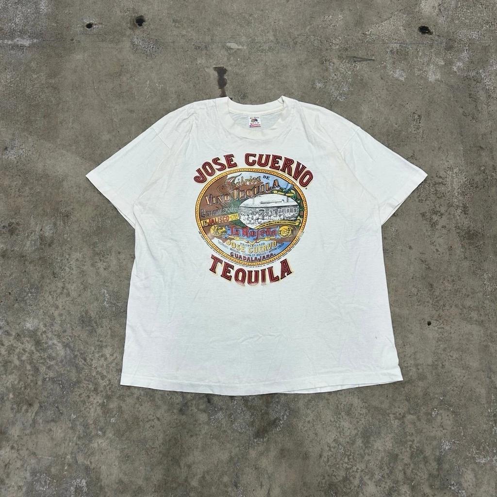 94' Vintage Jose Cuervo Wit T-shirt Promo Maat XL