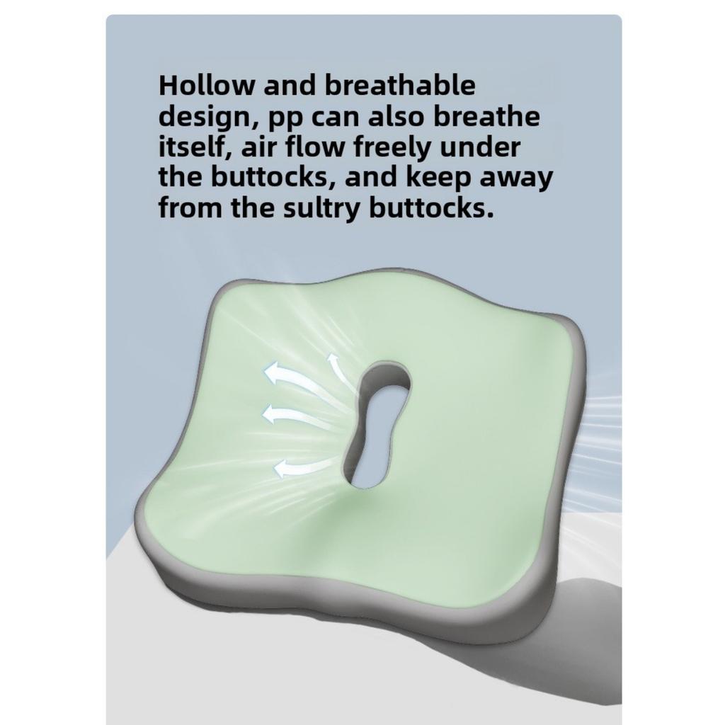 Ergonomic Memory Sponge Office Chair Cushion -10 Hours of Comfort, Adjustable Hip and Lumbar Support | Medium Soft Seat Cushion