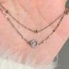 New Silver Geometric Bracelet Women's Best Friend Bracelet Light Luxury Double Layer Circle Bracelet Exquisite Handicraft