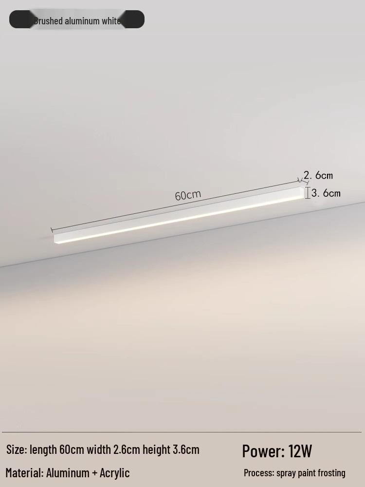 Nordic Minimalist LED Strip Light for Living Room, Hallway, Bedroom, and Balcony