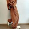 Herren Frühling und Herbst Retro Täglich Vielseitig Einfarbig Kord Lässige Lockere Gerade Hose Bodenlange Hose