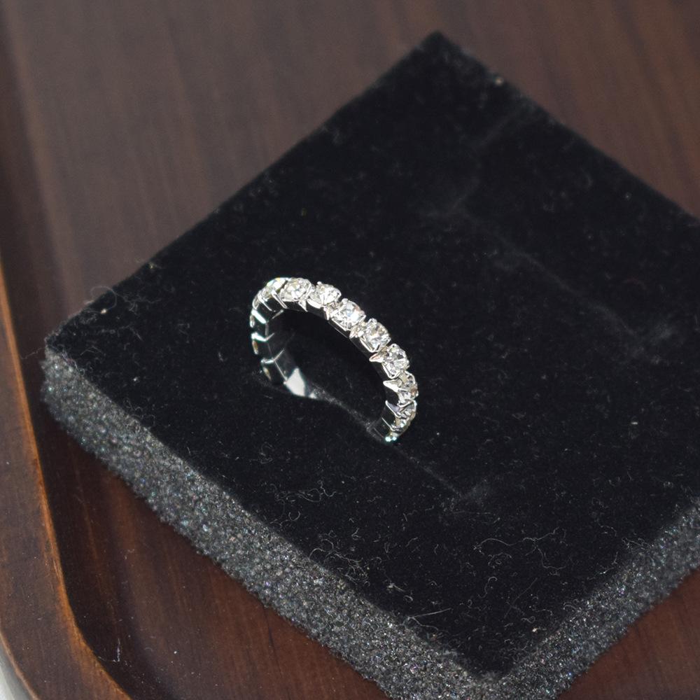 Изысканный многорядный эластичный браслет-манжета со стразами для невесты 1005