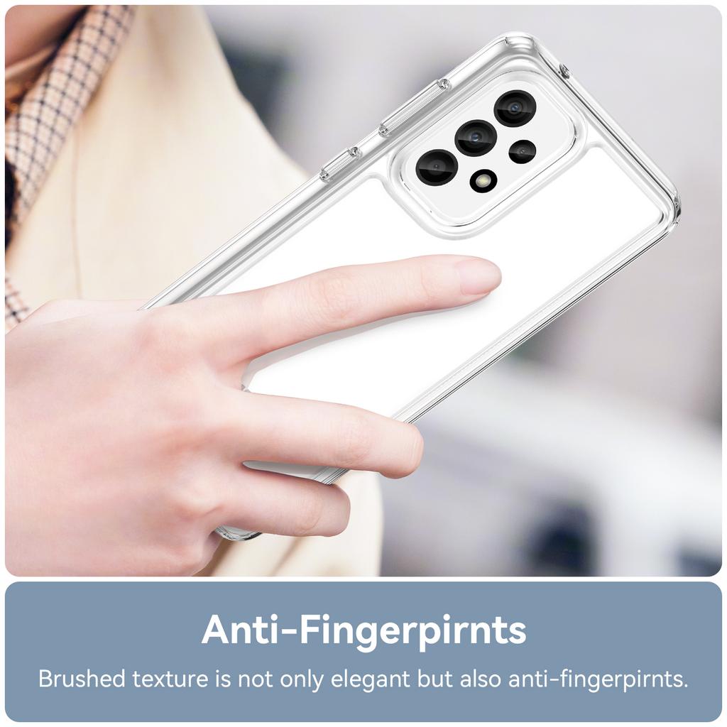 Phone Cover for Samsung Galaxy A33 5G Clear Case with Electroplating Buttons (Big Rear Lens Hole)