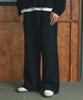 NODU Double Line Wide Pants [Black]