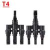 PV Connector T Type Parallel Connection Solar Panel System Waterproof Connector Branch Two Pieces Solar Cell Connect Plug