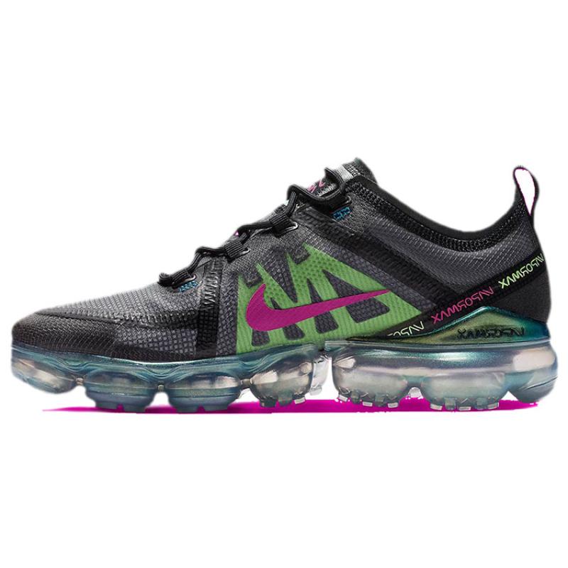 Nike Air VaporMax 2019 Premium Black Active Fuchsia Photo Blue Running Shoes AT6810-001
