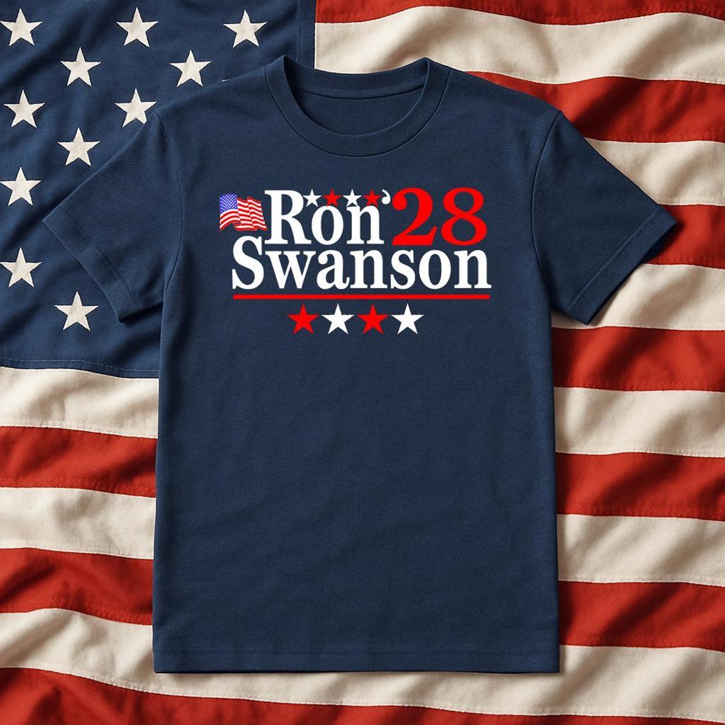 Ron Swanson 2028 - Funny Presidential Election Parody - Unisex T-Shirt