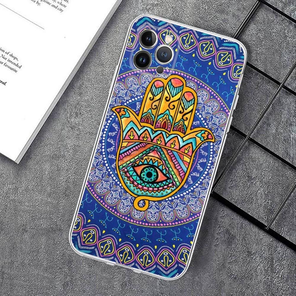 Hamsa Hand Of Fatima Phone Case For iPhone 15 14 11 12 13 Mini Pro XS Max Cover 6 7 8 Plus X XR SE 2020 Funda Shell