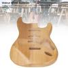 Unfinished Electric Guitar Body Walnut Wood Blank Triple Single Pickup Hole Guitar Barrel