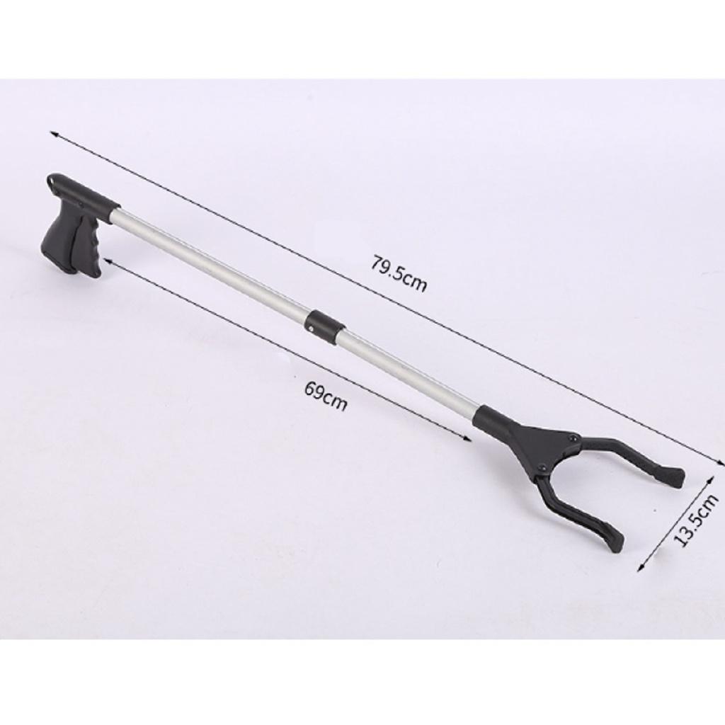 Garbage Clip Pickup Device Sanitation Tools Clamp Suction Cup Claw Hand Plier Black+Silver Foldable Rubbish Pickup Pick Up Grabber