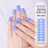 Gel Nail Strips Kit 22Pcs Solid Color Nail Stickers No UV Light Needed Easy Application for Home Travel Party Wedding