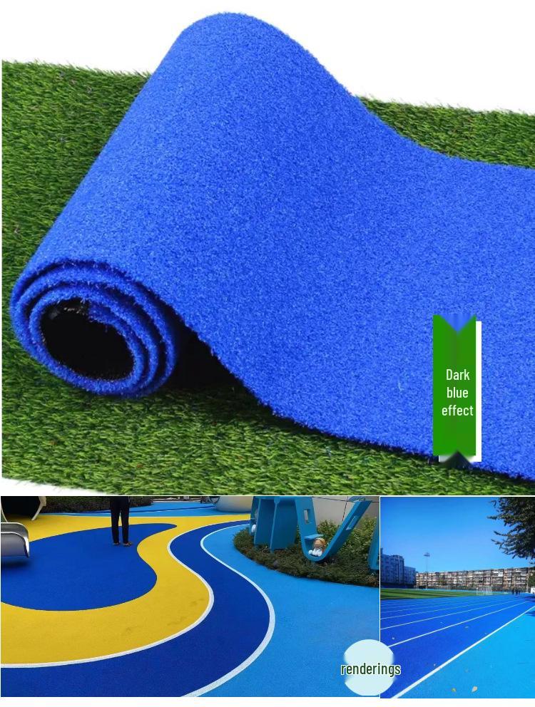 Simulation Blue Bentgrass Artificial Turf for Indoor & Outdoor Use: Petanque, Landscaping, Kindergarten Flooring & Wall Covering