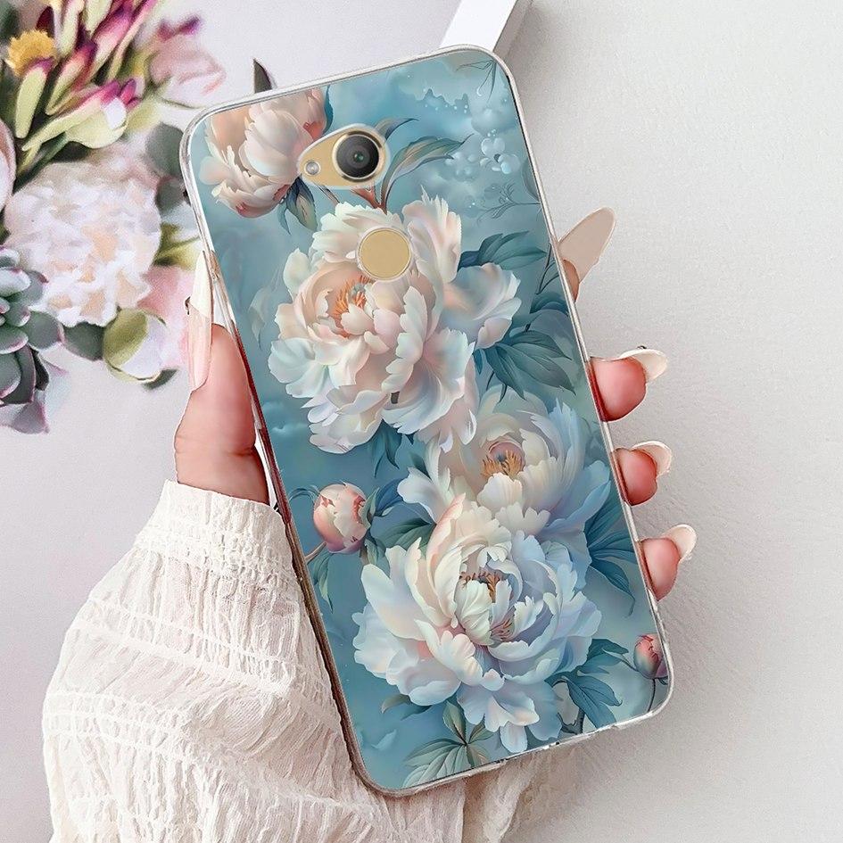 For Sony Xperia XA2 Case H3113 H3123 H3313 Cover Fashion Art Flower Painted Soft TPU Bumper on Sony Xperia XA2 Ultra H3213 Shell