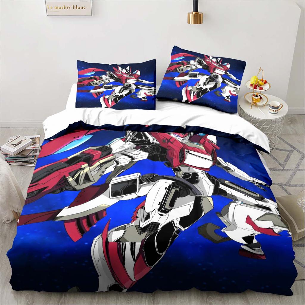 Fashion Anime Robot BANG BRAVERN Home Textile Pillow Case Bed Linen Duvet Covers Kids Comforter Bedding Sets For Home Textiles
