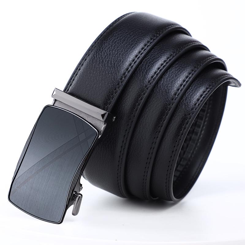 Men's New Business Belt Belt Automatic Buckle Leather Belt Belt Business Casual Young and Middle Aged Belt Men