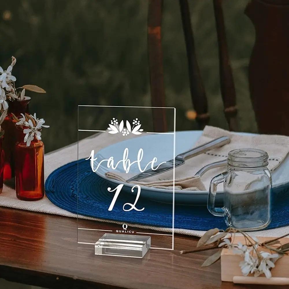 Clear Place Card Holder DIY Table Number Stands Display Stand  Birthday Gift