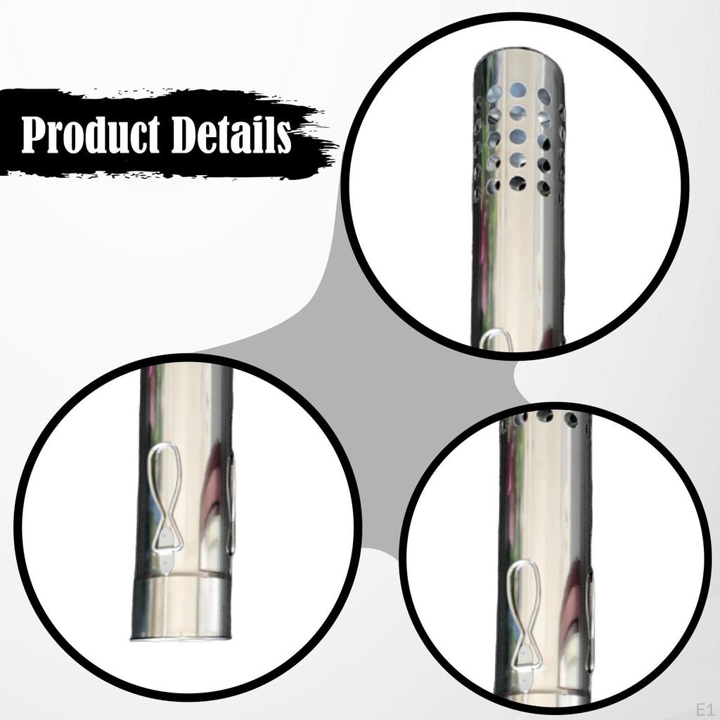 Tent Wood Stoves Tube,Spark Arrest Straight Exhaust Tube Chimney Flue Extension for Furnace Winter