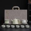 Ceramic Kung Fu tea set Household Ge kiln open teapot teacup high-end gift box business gift