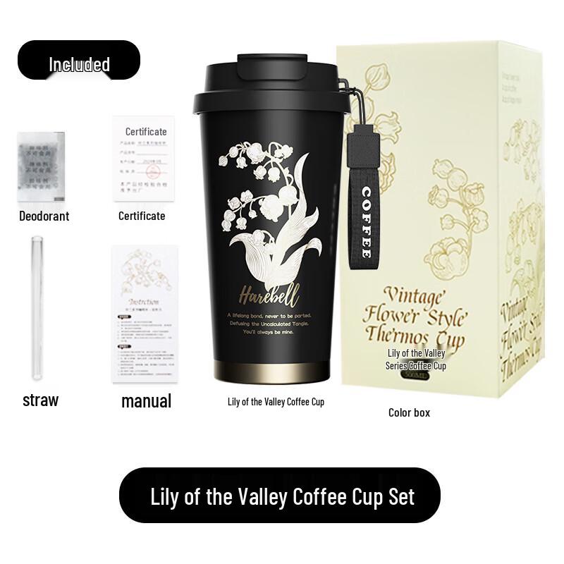 316 Stainless Steel Dual-Drink Tumbler with Straw, 500ml