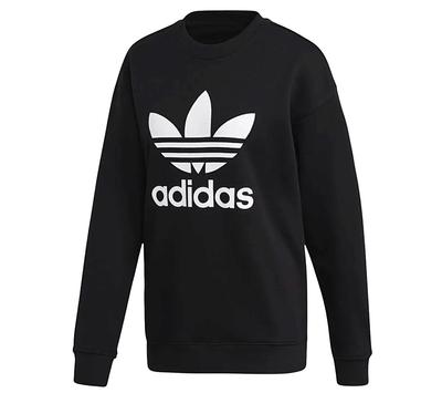 Trefoil Crew - Sweatshirt Pull Femme Coton Noir FM3272 ORIGINAL