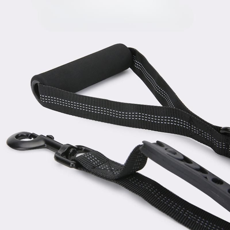 110-170cm Coleira elástica à prova de explosão para animais de estimação Coleira reflexiva para animais de estimação Coleira de treinamento para cães Grande cão pastor alemão