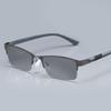 Photosensitive Color-Changing Myopia Glasses Men'S Business Classic Anti-Fog And Anti-Blue Uv Half-Frame Glasses Frame