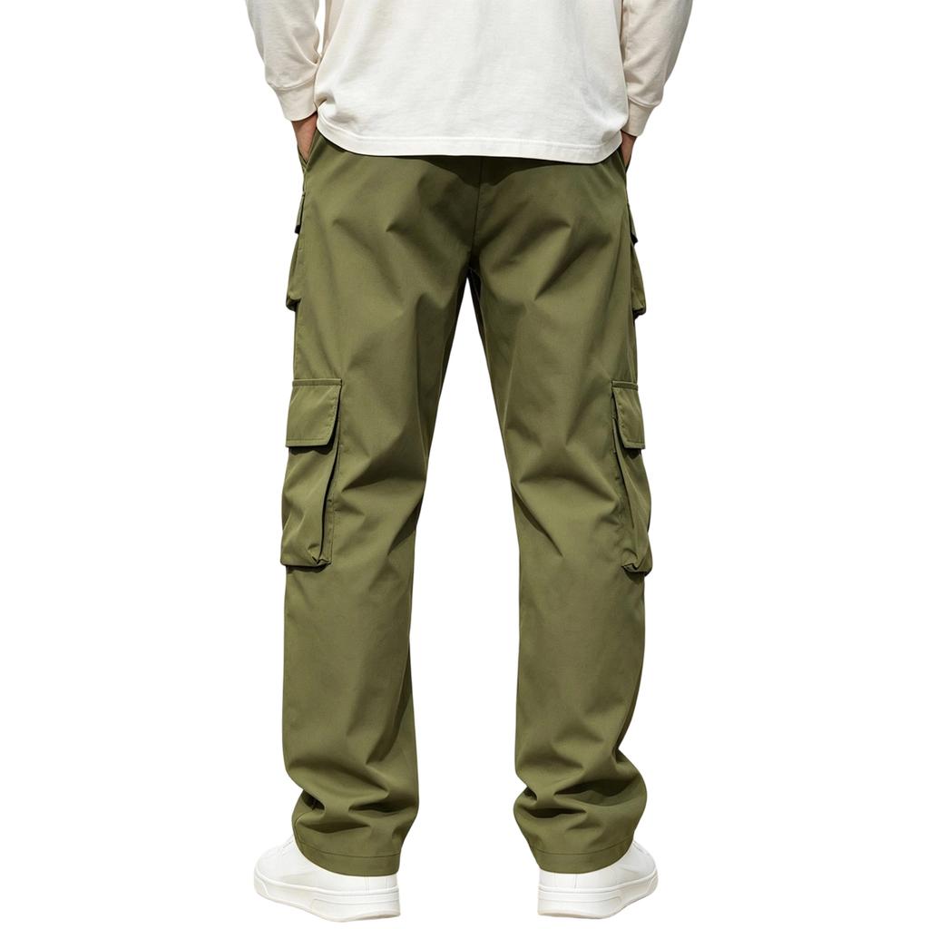 Men's Outdoor Multi-Pocket Cargo Pants Casual Hiking Trousers for Travel and Work